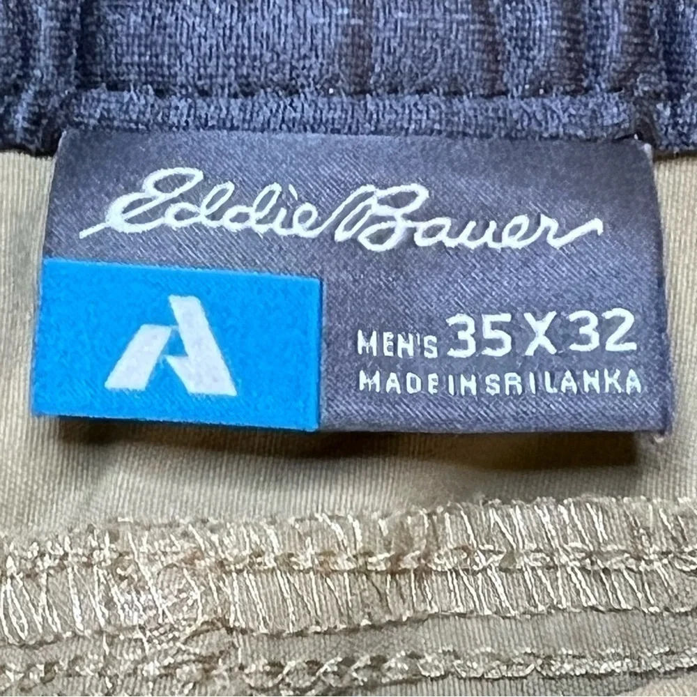 Eddie Bauer First Ascent Men’s Dark Tan Nylon Blend Pants 35 X 32 EUC - Picture 12 of 14